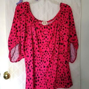 Dalmatian hot pink top